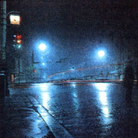 Ил. 38. Городской пейзаж, снятый ночью (фото И. Гневышева)